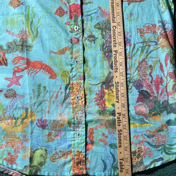 TIZZIE Ocean-Themed Button-Up Shirt - Picture 10 of 12